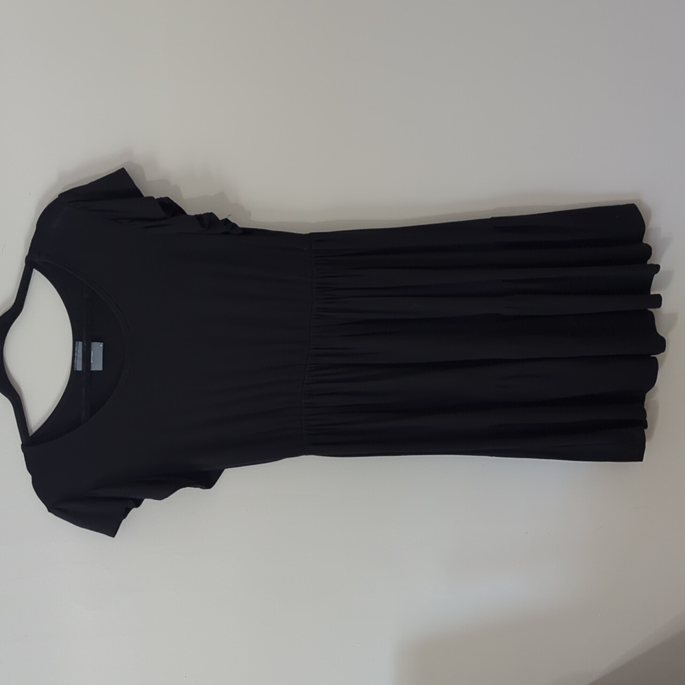 Olivia Rae Black Ruffle Short Sleeve Dress Women's Size Medium